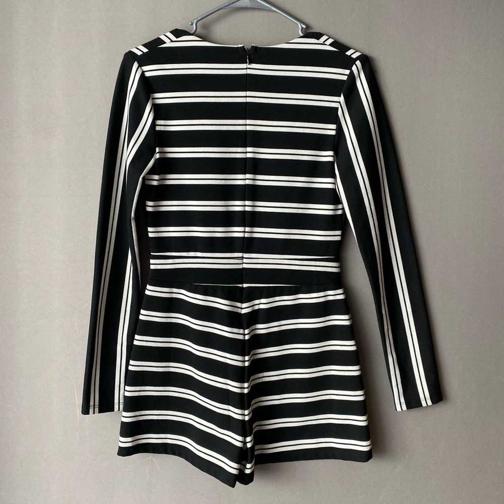 Silence + Noise sz S black white strip long sleev… - image 7