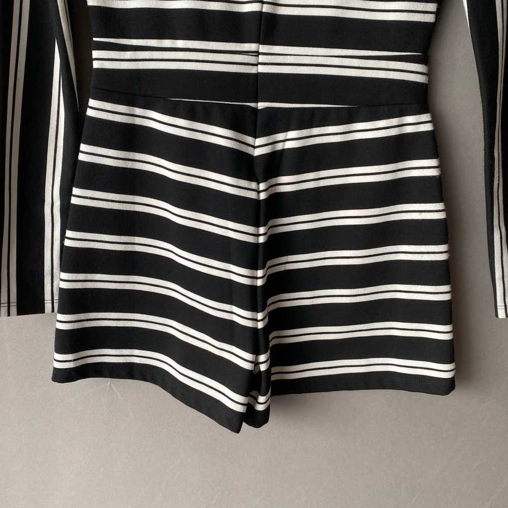 Silence + Noise sz S black white strip long sleev… - image 9