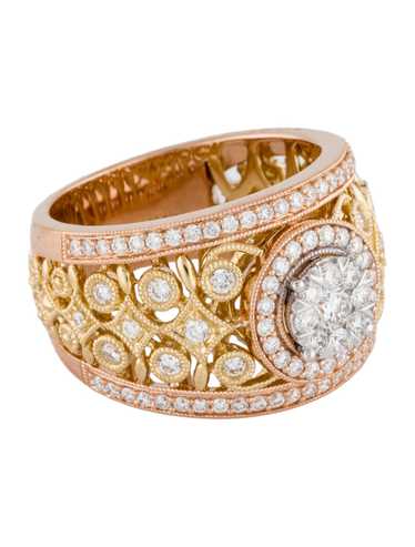 Ring Rhodium-Plated 18K White Gold, 18K Rose Gold… - image 1