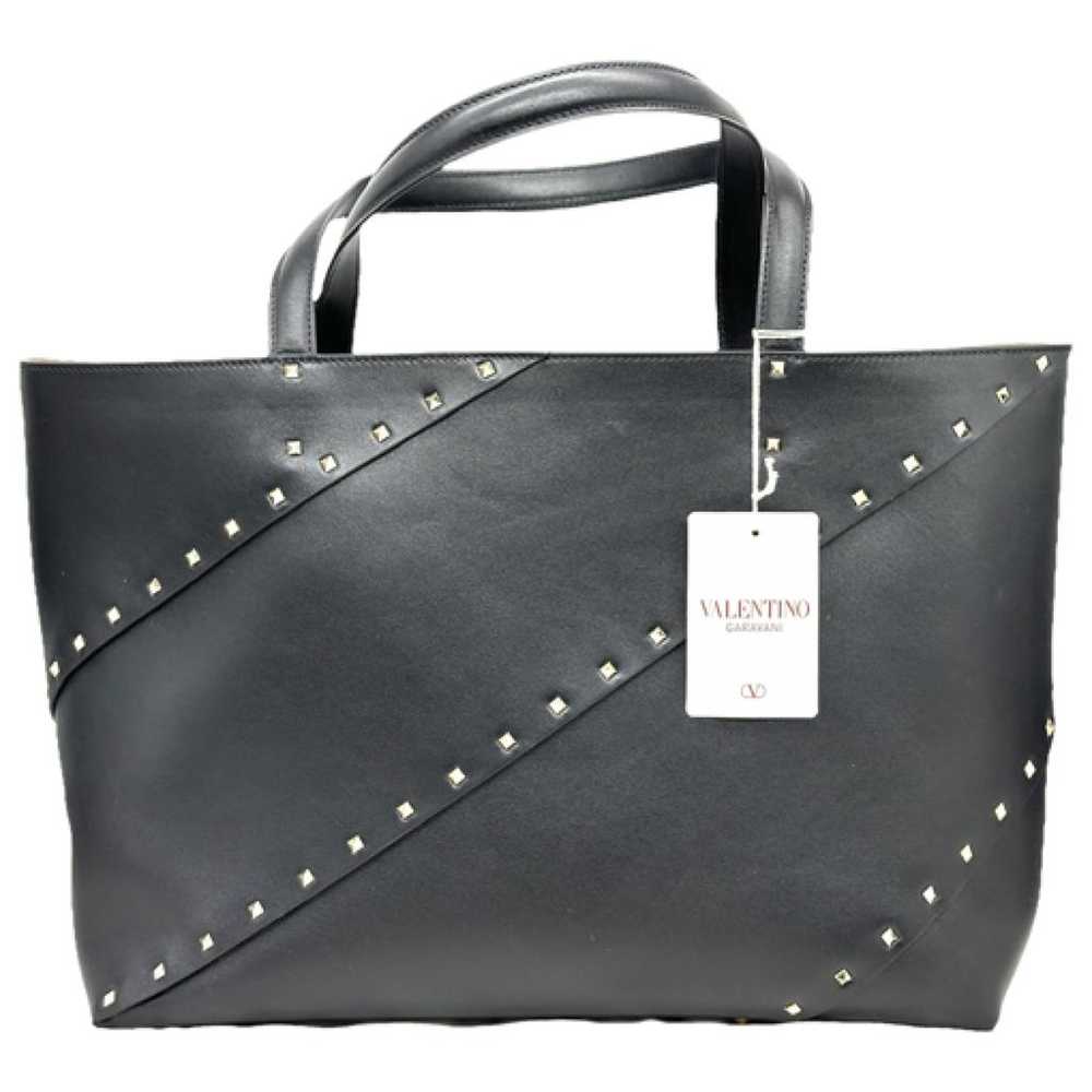 トートバッグ Valentino Textured Leather Tote Bag VALENTINO GARAVANI Valentino Garavani Rockstud textured