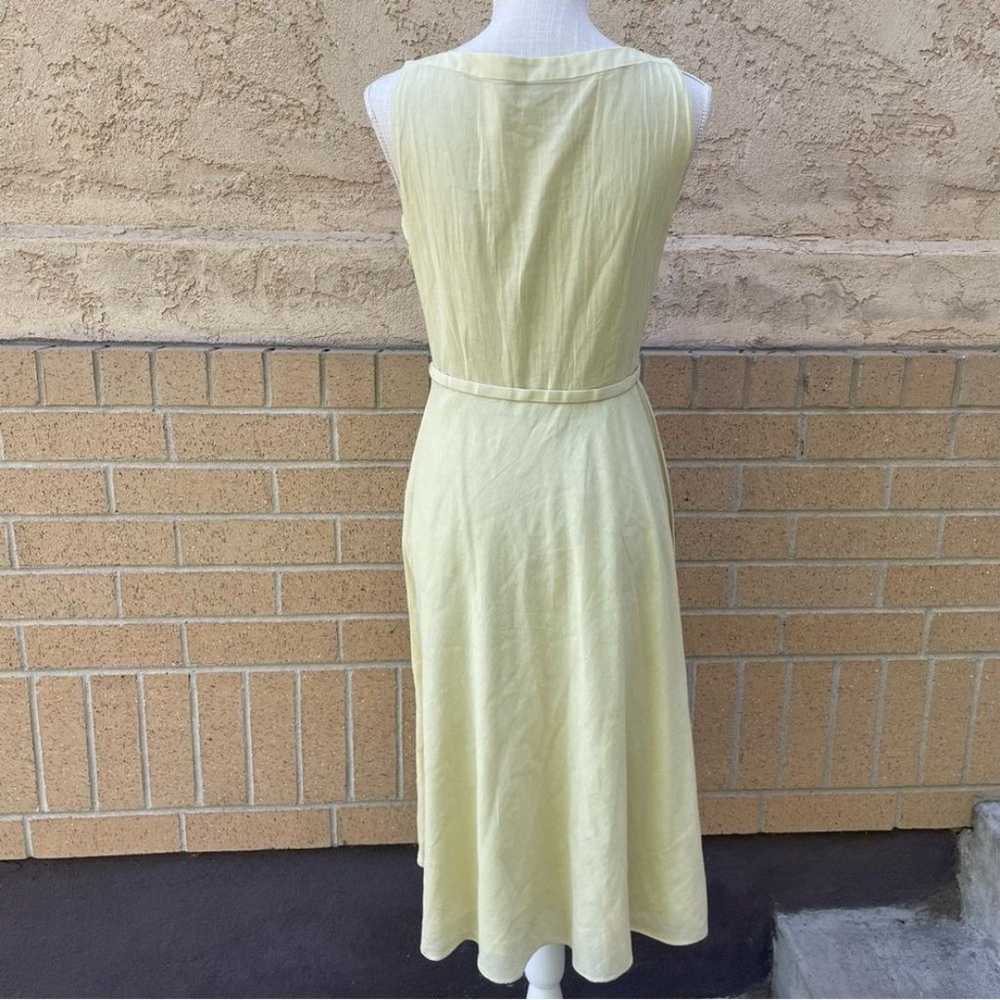 Adrianna Papell Yellow Sleeveless Cotton Lace Det… - image 2