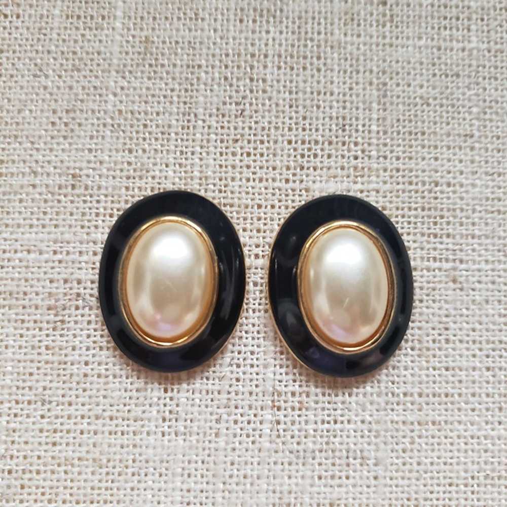 Vintage Kenneth Jay Lane KJL Pierced Earrings - image 3