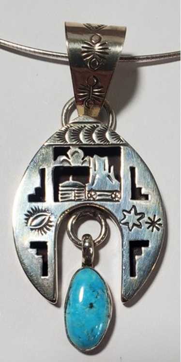 NAVAJO Jeff James Jr. ターコイズ 大ぶり 925 シルバー Jeff James Native American Navajo Signed 8 Turquoise