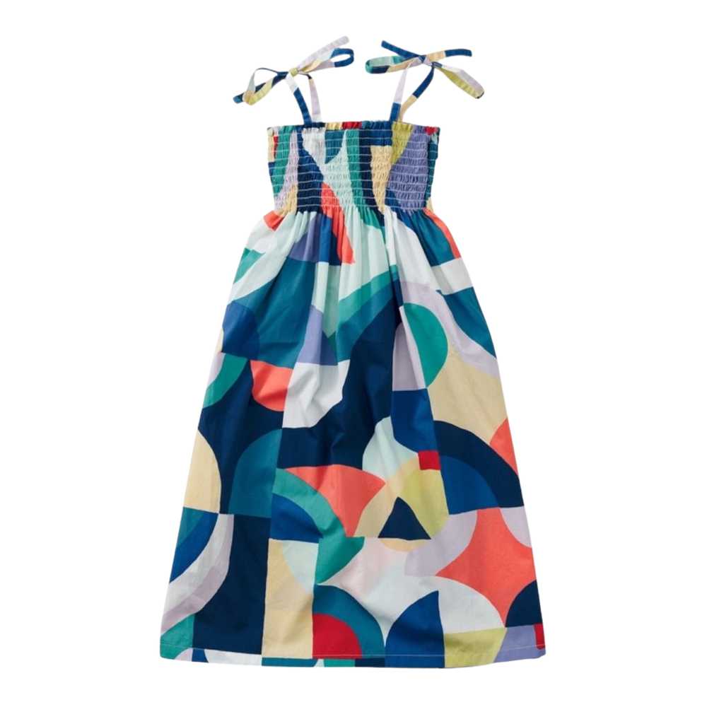 Tea Collection NEW Tea Collection Quilt Patchwork Tie Shoulder Midi Dress size 2