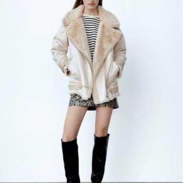 Zara double faced faux - Gem