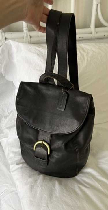 バッグ Coach Vintage Backpack Shoulder Leather Vintage COACH Black Leather XLarge Backpack by