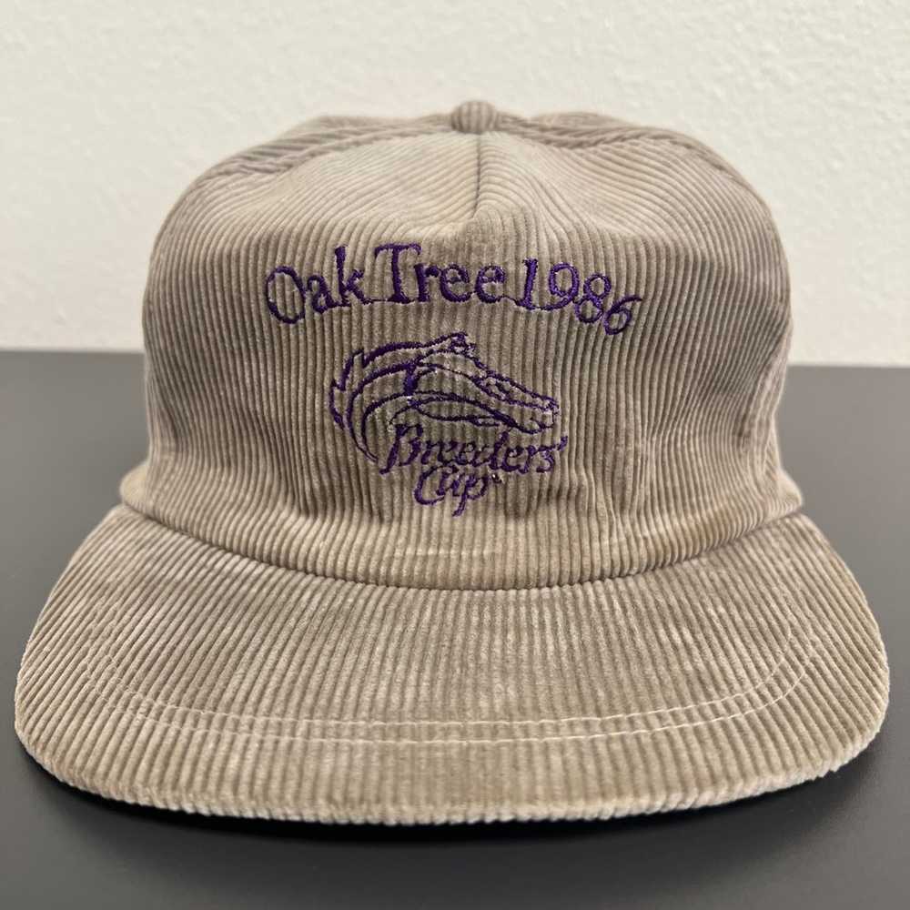 Vintage Breeders Cup Oak Tree 1986 Corduroy Hat - image 1