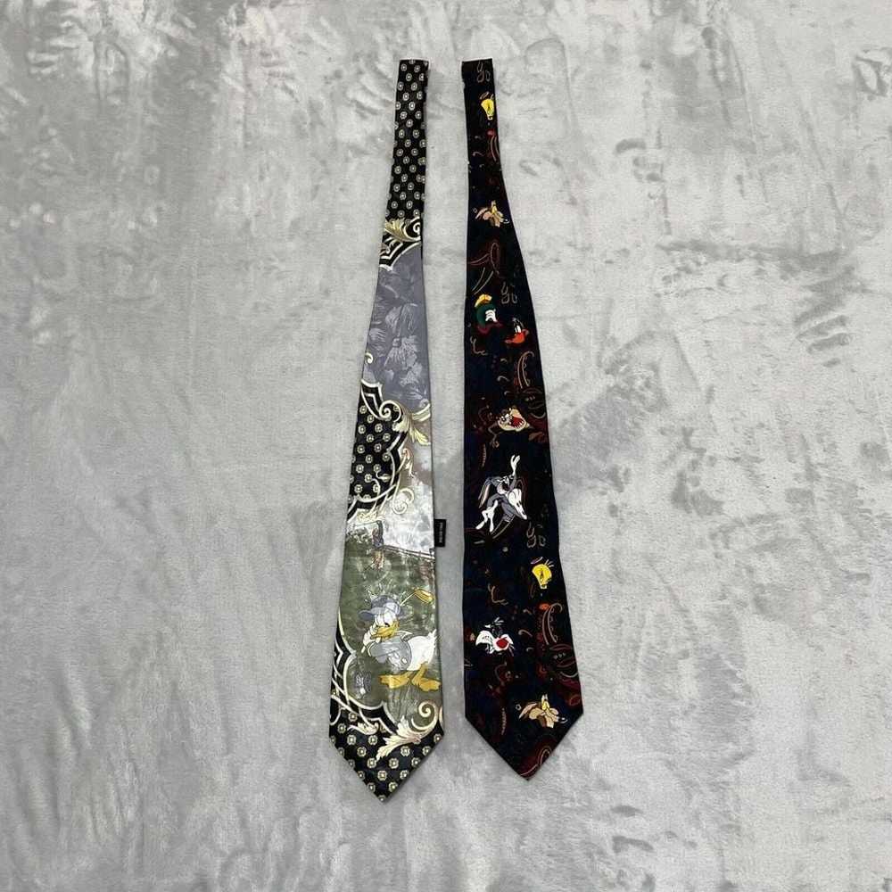 Vintage Disney Looney Tunes Ties Mens Daffy Duck … - image 1