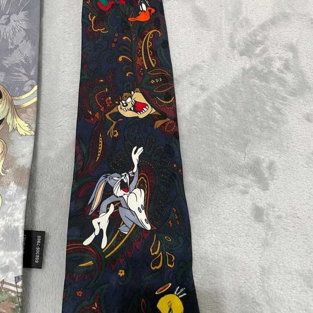 Vintage Disney Looney Tunes Ties Mens Daffy Duck … - image 4