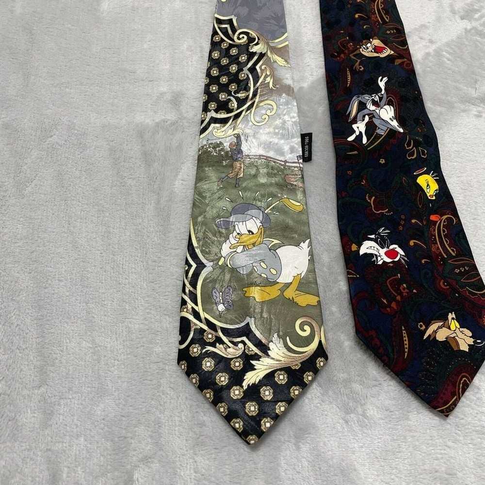 Vintage Disney Looney Tunes Ties Mens Daffy Duck … - image 5