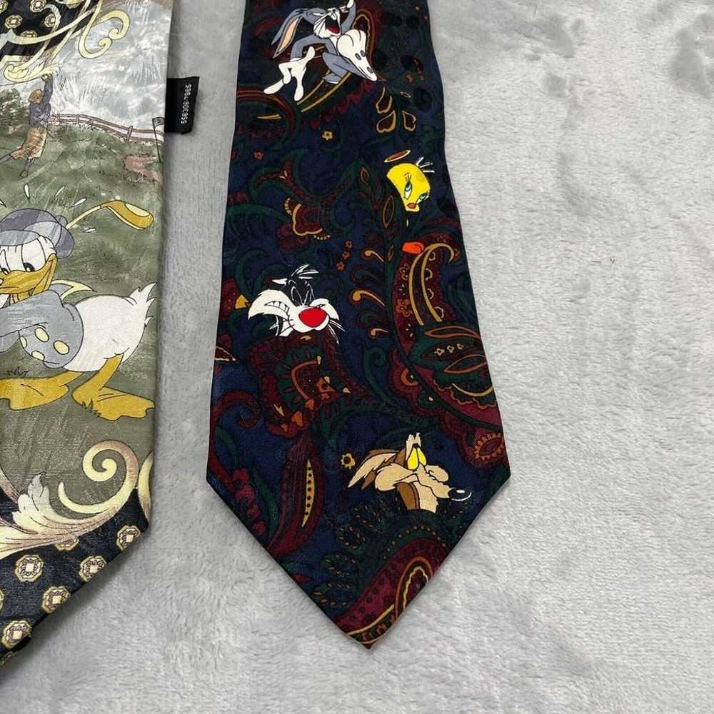 Vintage Disney Looney Tunes Ties Mens Daffy Duck … - image 6