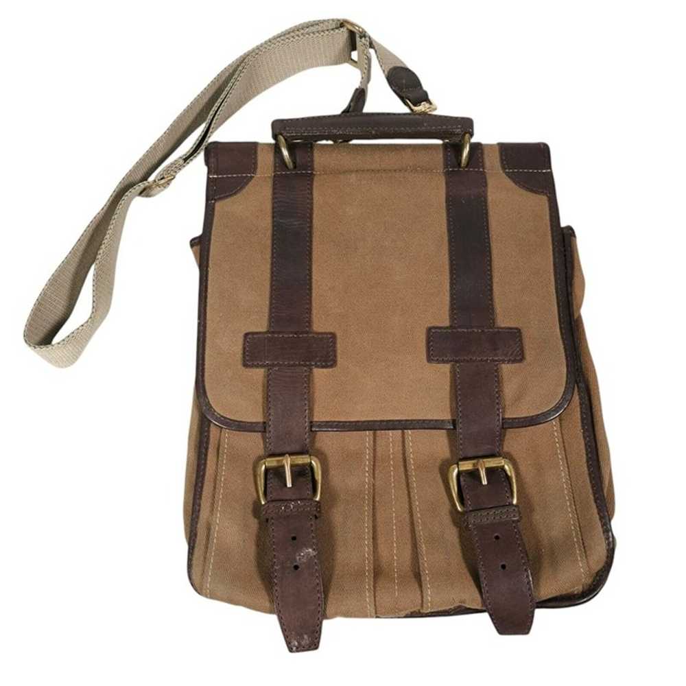 Vintage Mulholland Brothers Canvas & Leather  Bag… - image 1