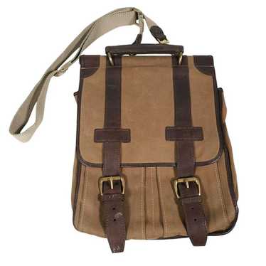 Vintage Mulholland Brothers Canvas & Leather  Bag… - image 1