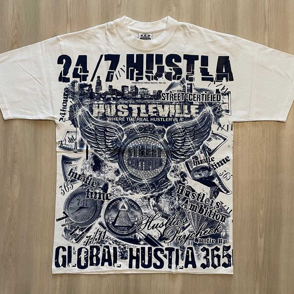 Vintage Y2K Hustleville Street Certified  Cash Money Rolex AOP Raptee Mens XL