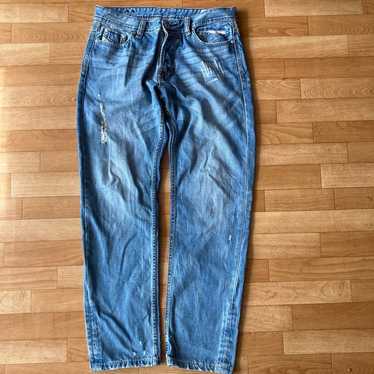 vintage adidas×DIESEL damege denim eb Diesel x Adidas Jeans Women 27x30 Blue Denim Stretch Fit