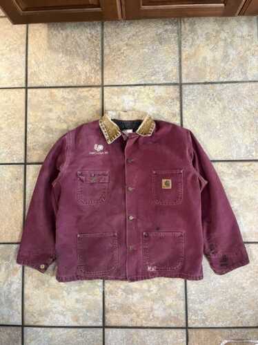 90s carhartt chore coat レアカラー バーガンディ 90s carhartt chore coat レアカラー バーガンディ