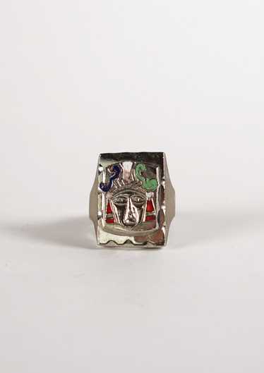 Vintage mexican bikers ring - Gem
