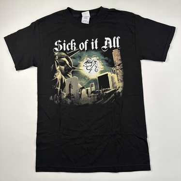 SICK OF IT ALL 90年代?ビンテージTシャツ L SICK OF IT ALL 90年代ヴィンテージ Tシャツ wild oats | Buyee
