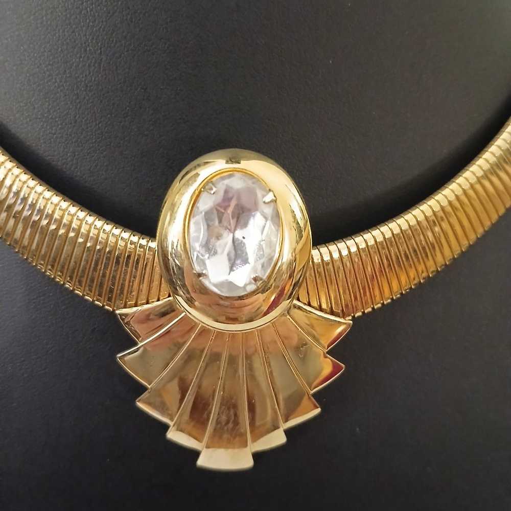 Kenneth Jay Lane for Avon Gold Tone Rhinestone Ne… - image 7