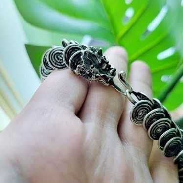 *RARE* Vintage Silver Tibetan Dragon Bracelet