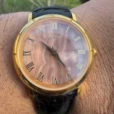 FOSSIL Stone on Copper クォーツ腕時計 A2314 Vintage Silver-tone Fossil Watch for Ladies | Retro Japan