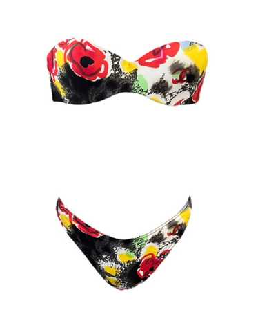 水着・ラッシュガード CHANEL Vintage Swimsuit CHANEL Vintage CC Mark Bicolor Swimsuit Bikini #42 Black