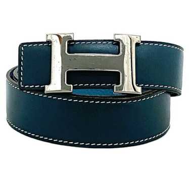 Hermes blue leather belt - Gem