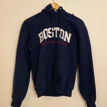 Champion Boston University スウェット mens-champion-scarlet-boston-