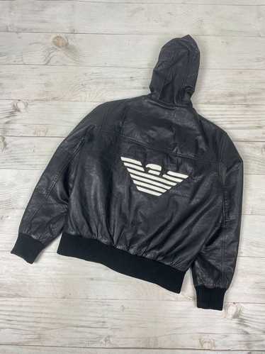 Emporio armani vintage leather biker jacket - Gem