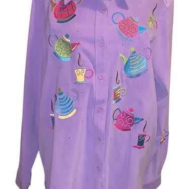 The Quacker Factory Vintage Tea Time Top