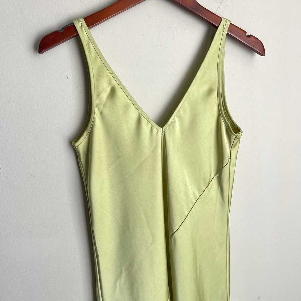 Line & Dot Sidney Satin Maxi Dress Chartreuse Wom… - image 2