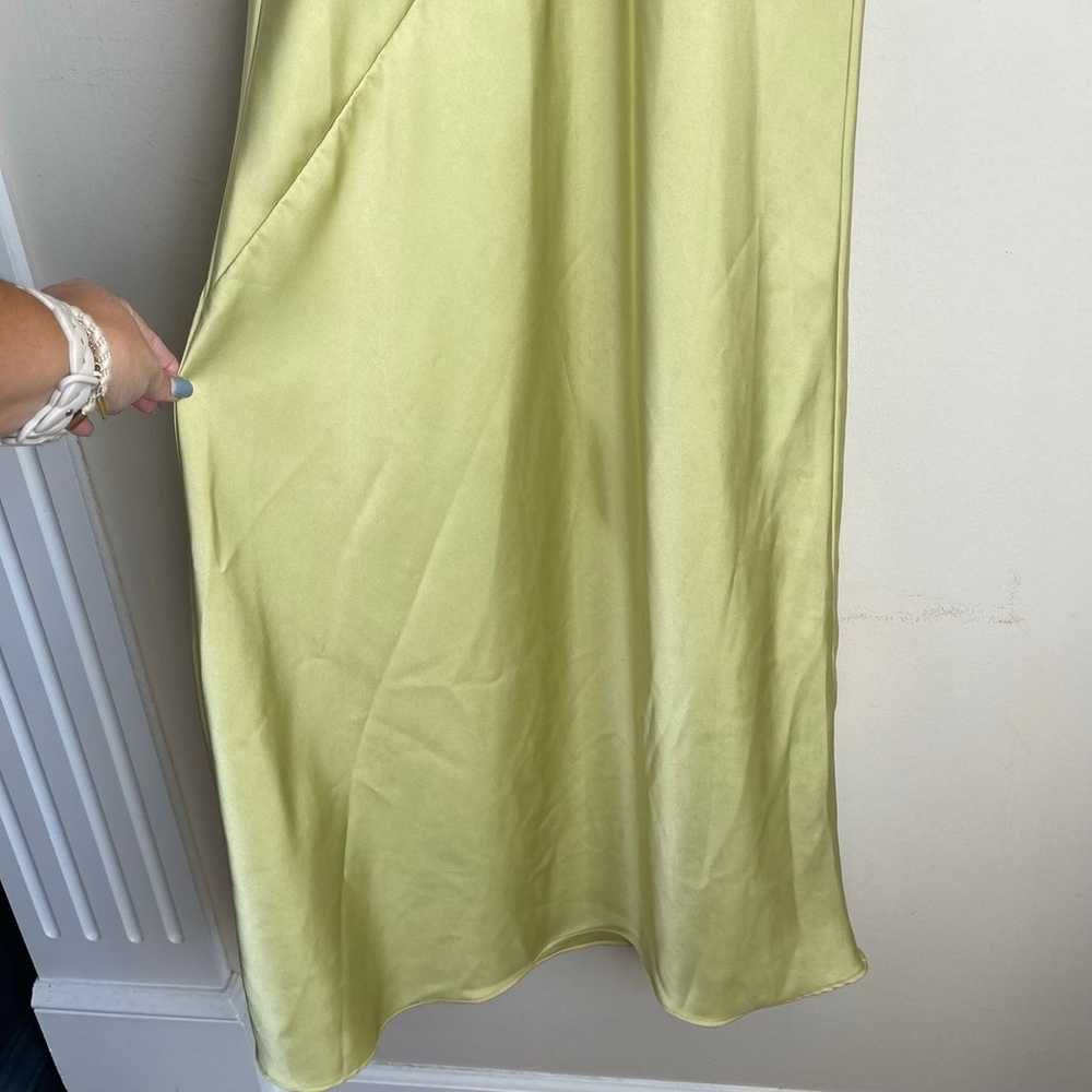 Line & Dot Sidney Satin Maxi Dress Chartreuse Wom… - image 4