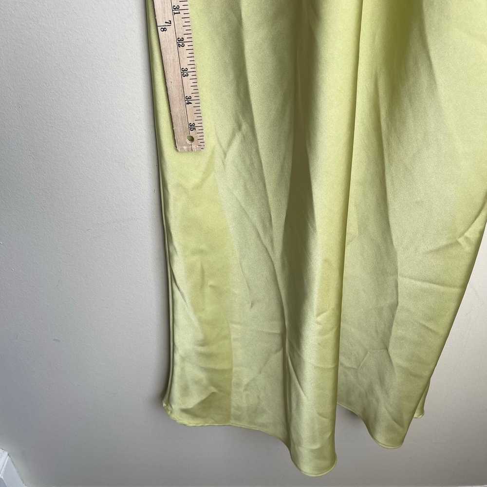 Line & Dot Sidney Satin Maxi Dress Chartreuse Wom… - image 9