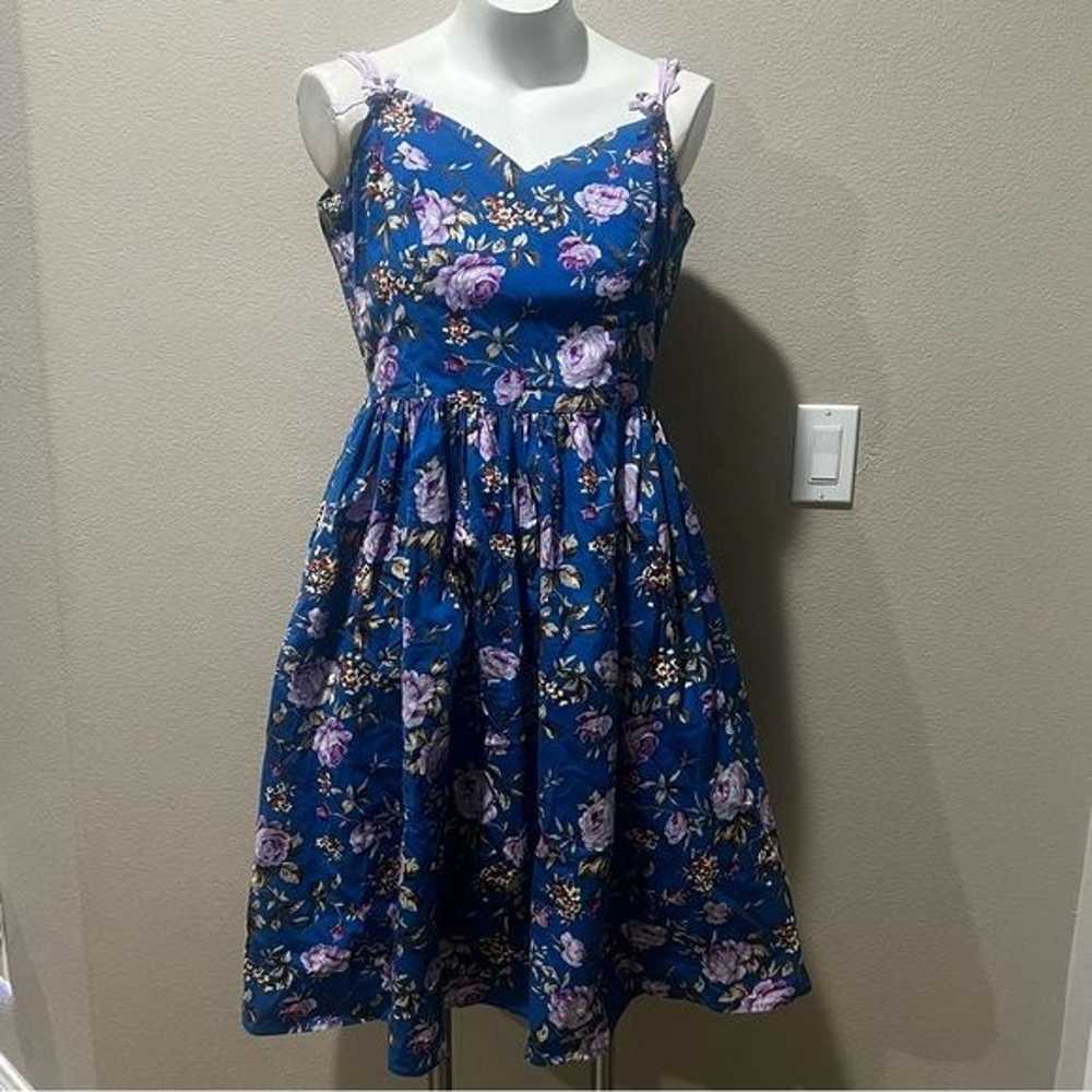 Hell bunny blue floral dress - image 2