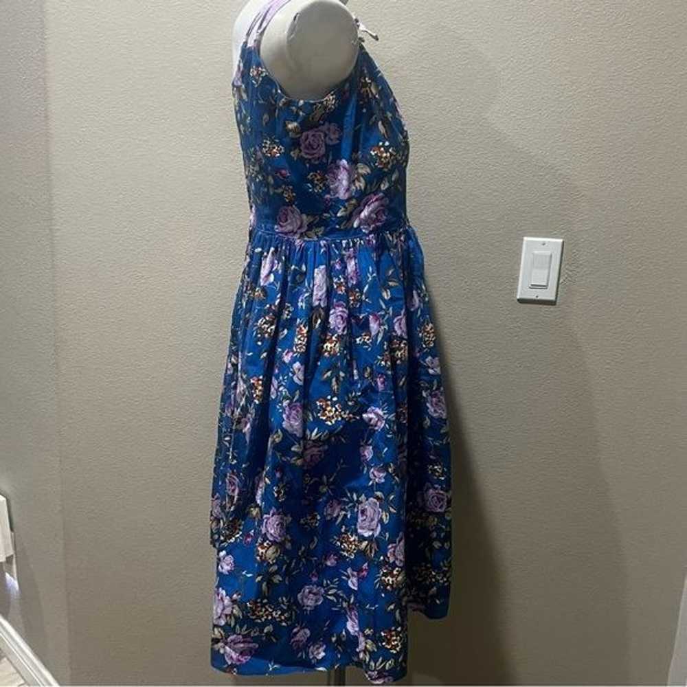 Hell bunny blue floral dress - image 4