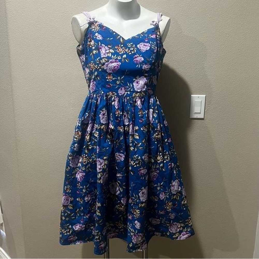 Hell bunny blue floral dress - image 7