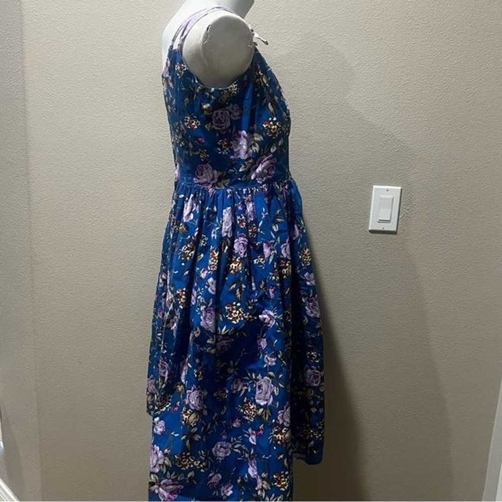 Hell bunny blue floral dress - image 9