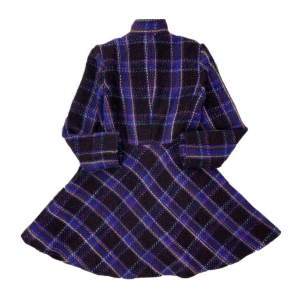 Miu Miu Miu Miu Check Tweed Snap Button Flare Coat - image 2