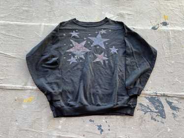 Small / Medium 70s / 80s Faded Black Glam Stars S… - image 1
