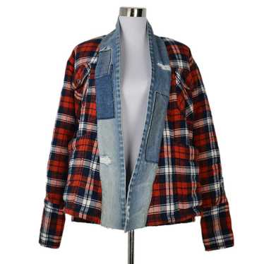 ジャケット・アウター greg lauren GREG LAUREN Patchwork upcycled denim jacket Overshirt