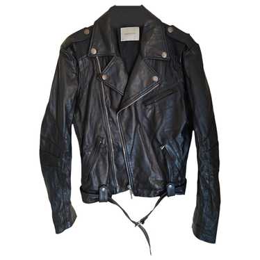 Pierre Balmain Leather Biker Jacket with Belt 54 | Grailed
