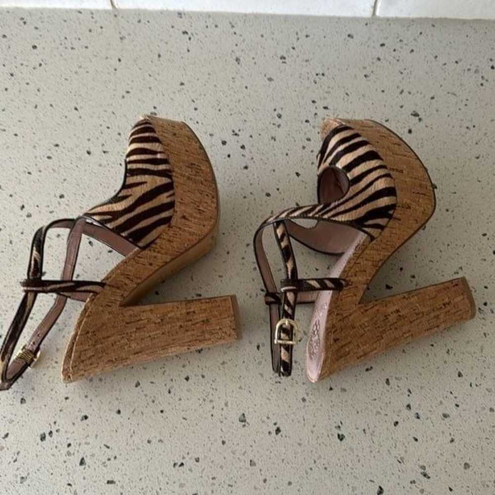 Vince Camuto VC-Deville Tan/Brown Leather Zebra P… - image 3