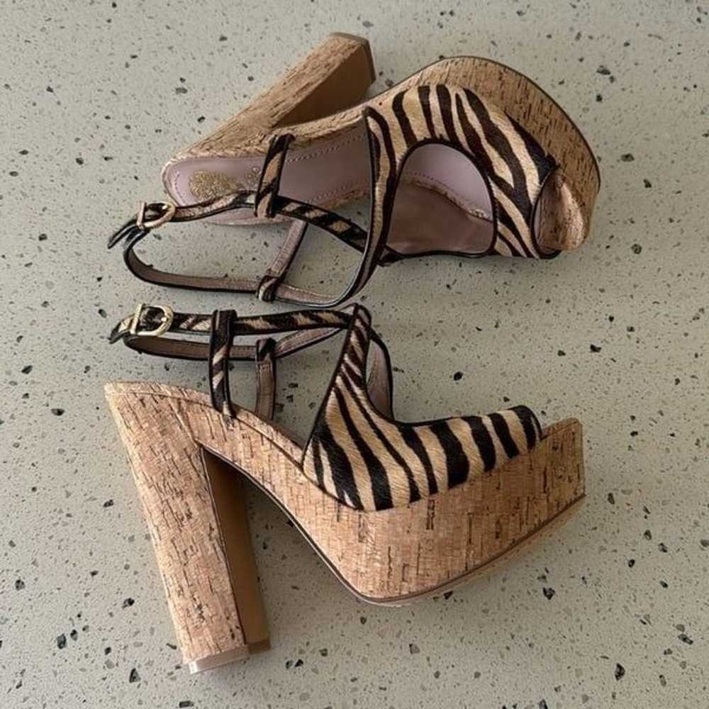 Vince Camuto VC-Deville Tan/Brown Leather Zebra P… - image 9