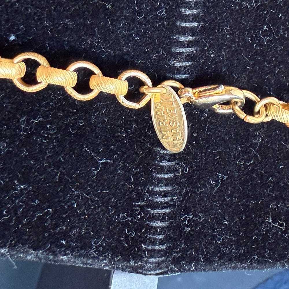 MIRIAM HASKELL Beaded Layers Necklace Red And Whi… - image 7