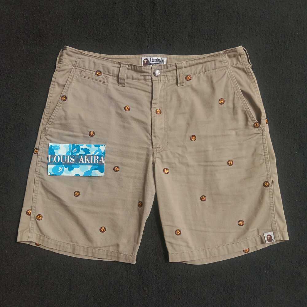 Bape 2012 Baby Milo Multi Embroidery Chino Shorts - image 1