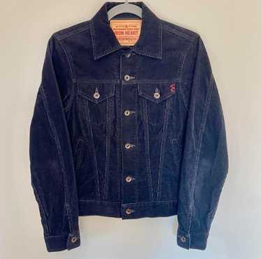 IRON HEART コーデュロイ襟 セーター L ダークネイビー IH-526L - 19oz Left-Hand Twill Selvedge Denim Type III