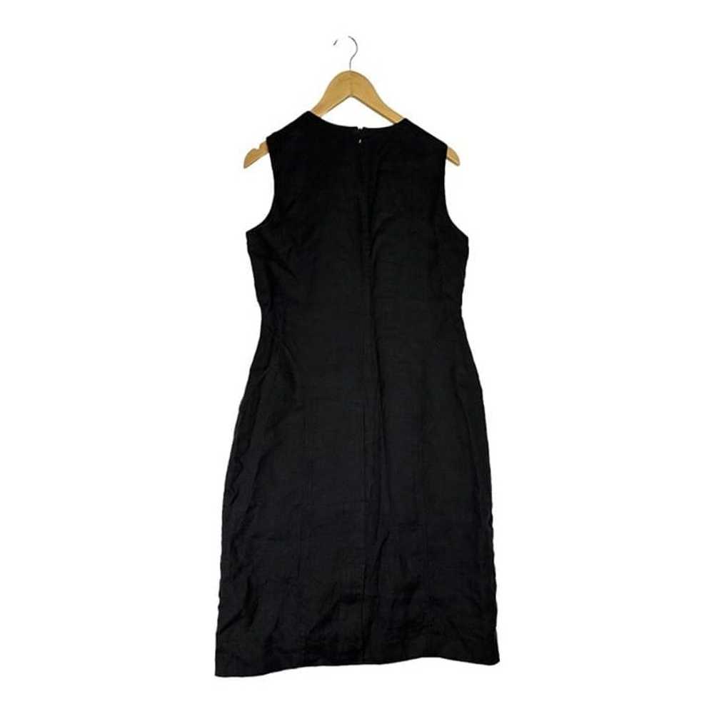 Talbots Sleeveless 100% Linen Dress sz 10 Black - image 5