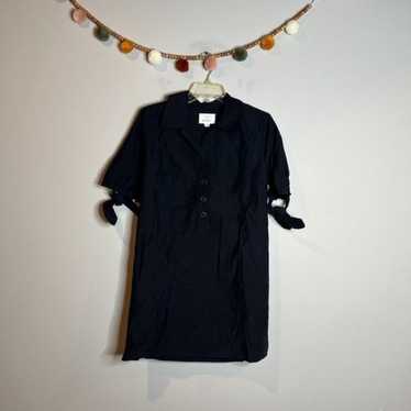 Lost + Wander navy blue collared shift dress