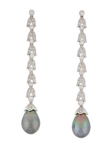 Earrings Rhodium-Plated 18K White Gold Rhodium-Pl… - image 1