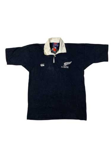 90s Canterbury ALL BLACKS ラガーシャツ XL Z221 90`s CANTERBURY カンタベリー ラガーシャツ ニュージーランド製